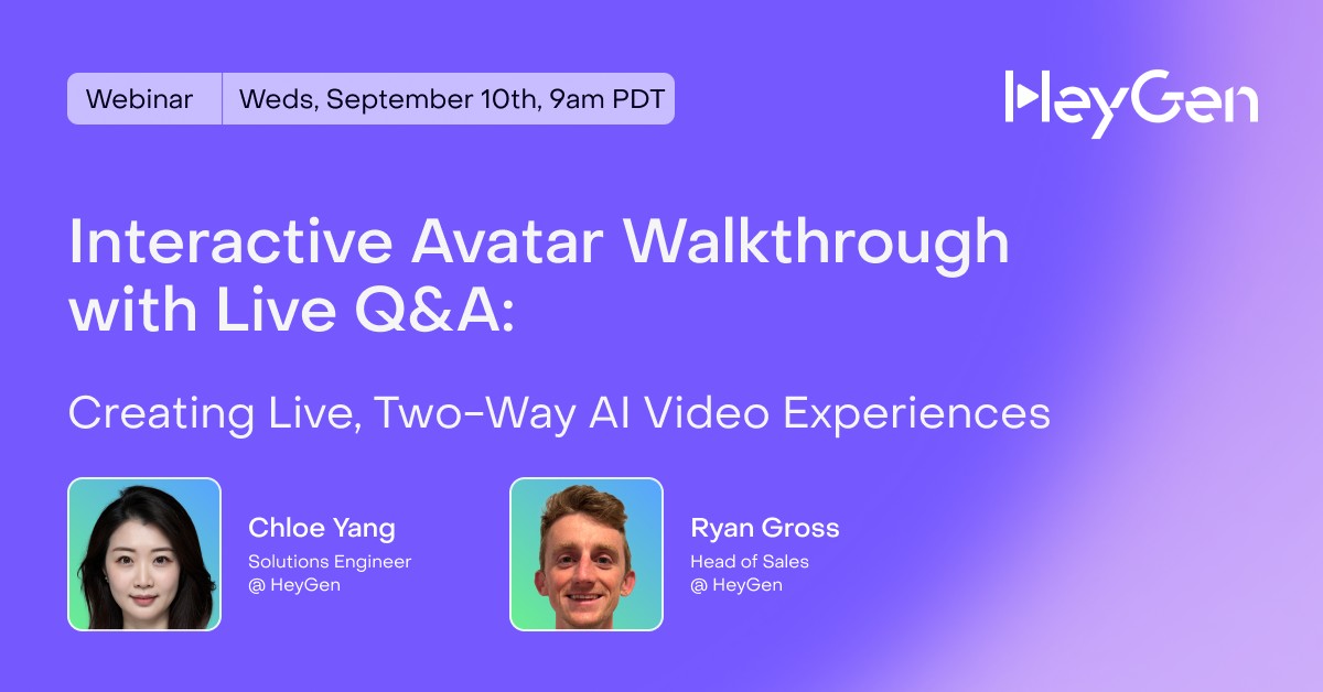 Interactive Avatar Demo: Creating Live, Two-Way Video Experiences