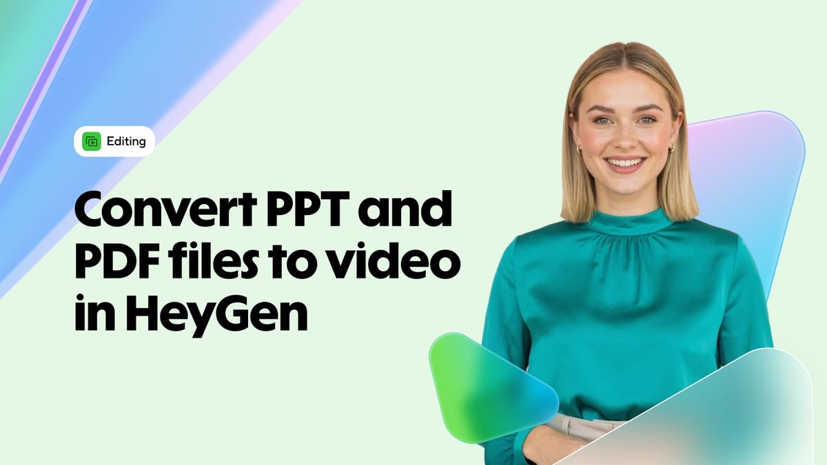 How to convert PPT and PDF files to video in HeyGen