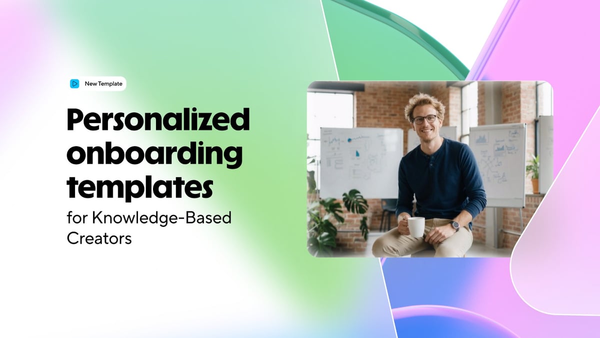 Personalized onboarding templates for Knowledge-Based Creators