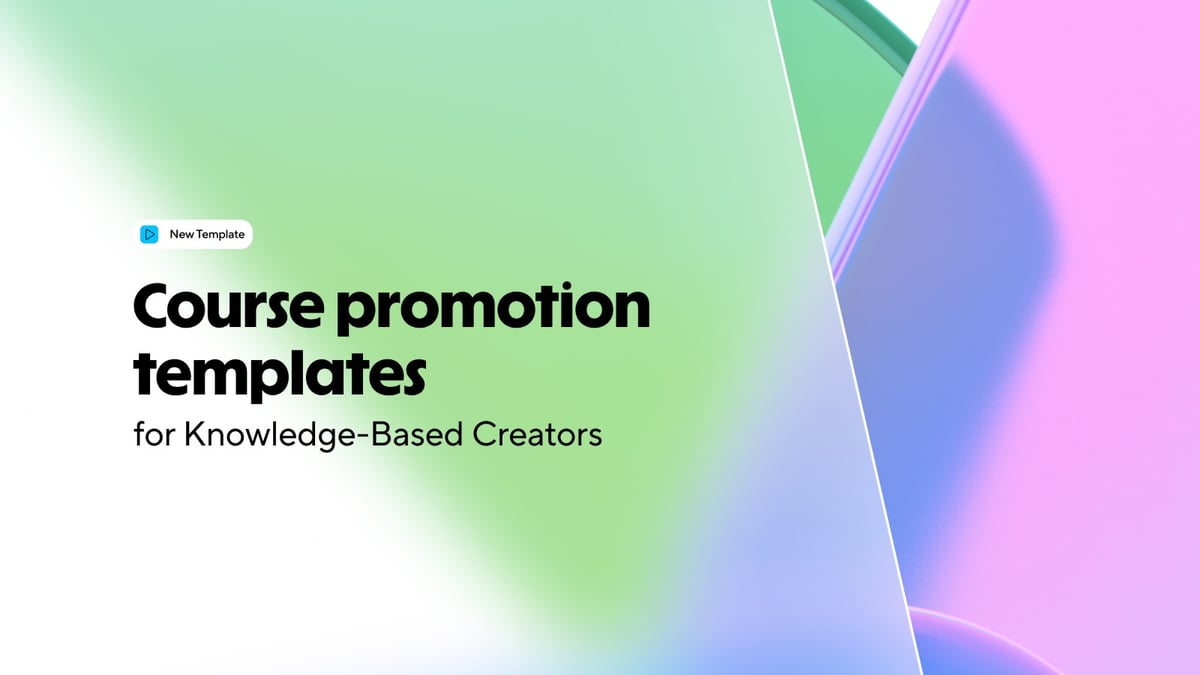 Course promotion templates for Knowledge-Based Creators