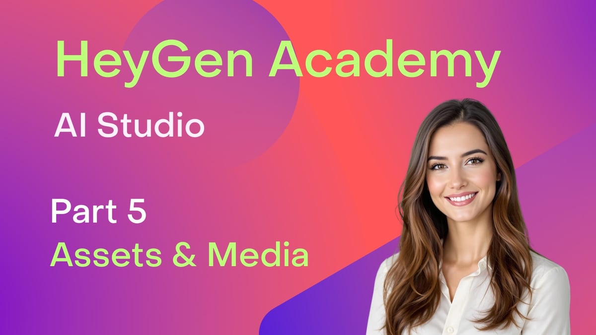 HeyGen Academy: AI Studio - Customizing Scenes with Backgrounds, Text & Other Media (Part 5)