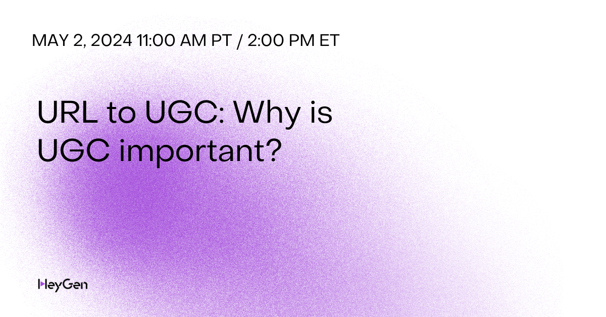 URL to UGC✨ Why is UGC important?