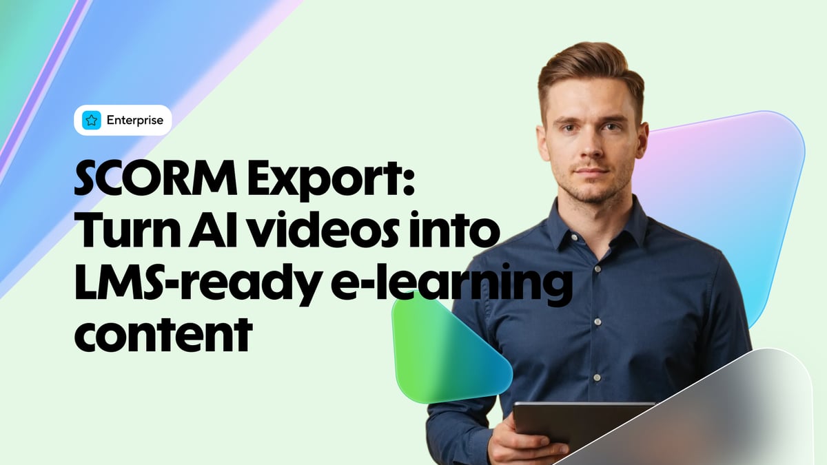 SCORM Export: Turn AI videos onto LMS-ready e-learning content