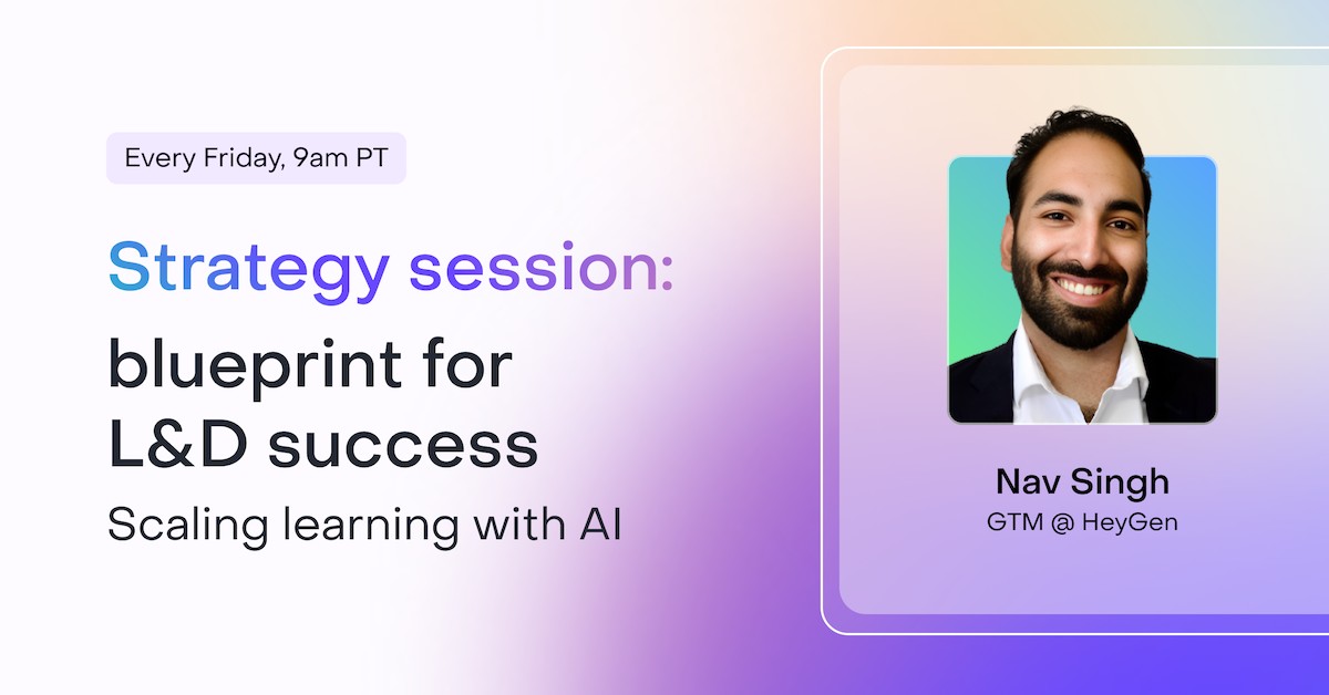 Strategy session: a blueprint for L&D success- scale learning with AI