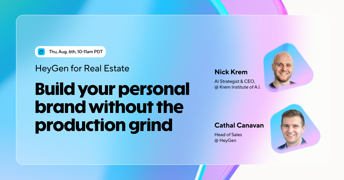 Introducing HeyGen for Real Estate: Build your personal brand without the production grind