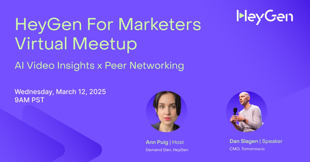 HeyGen Marketing Meetup: AI Video Insights & Virtual Networking
