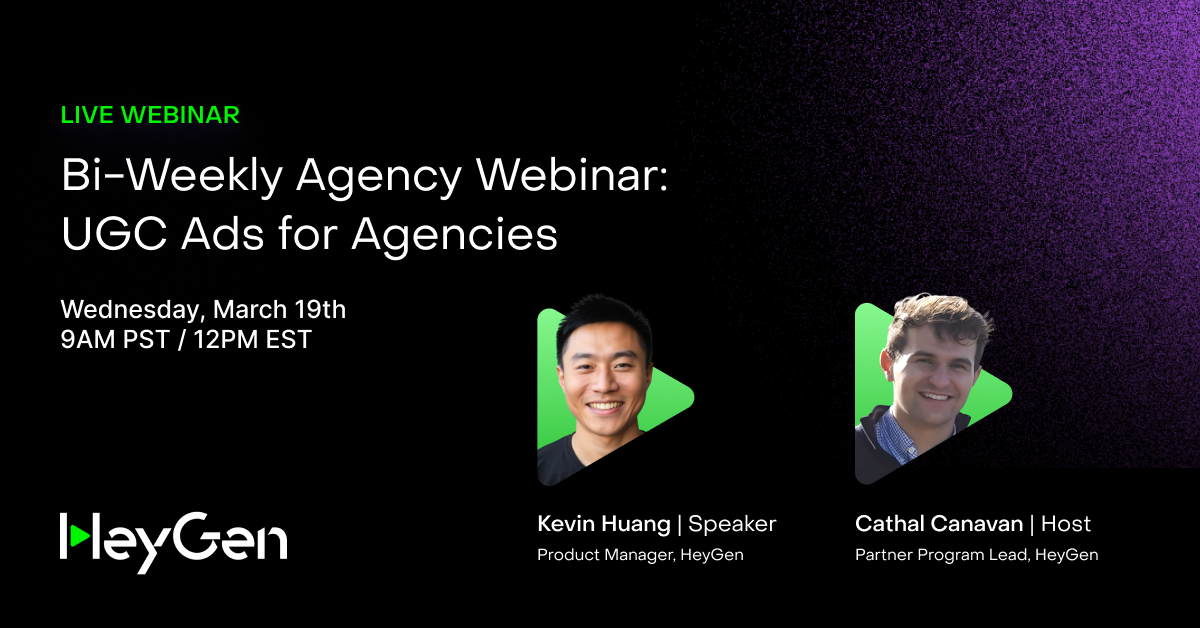 Bi-Weekly Agency Webinar: UGC Ads for Agencies
