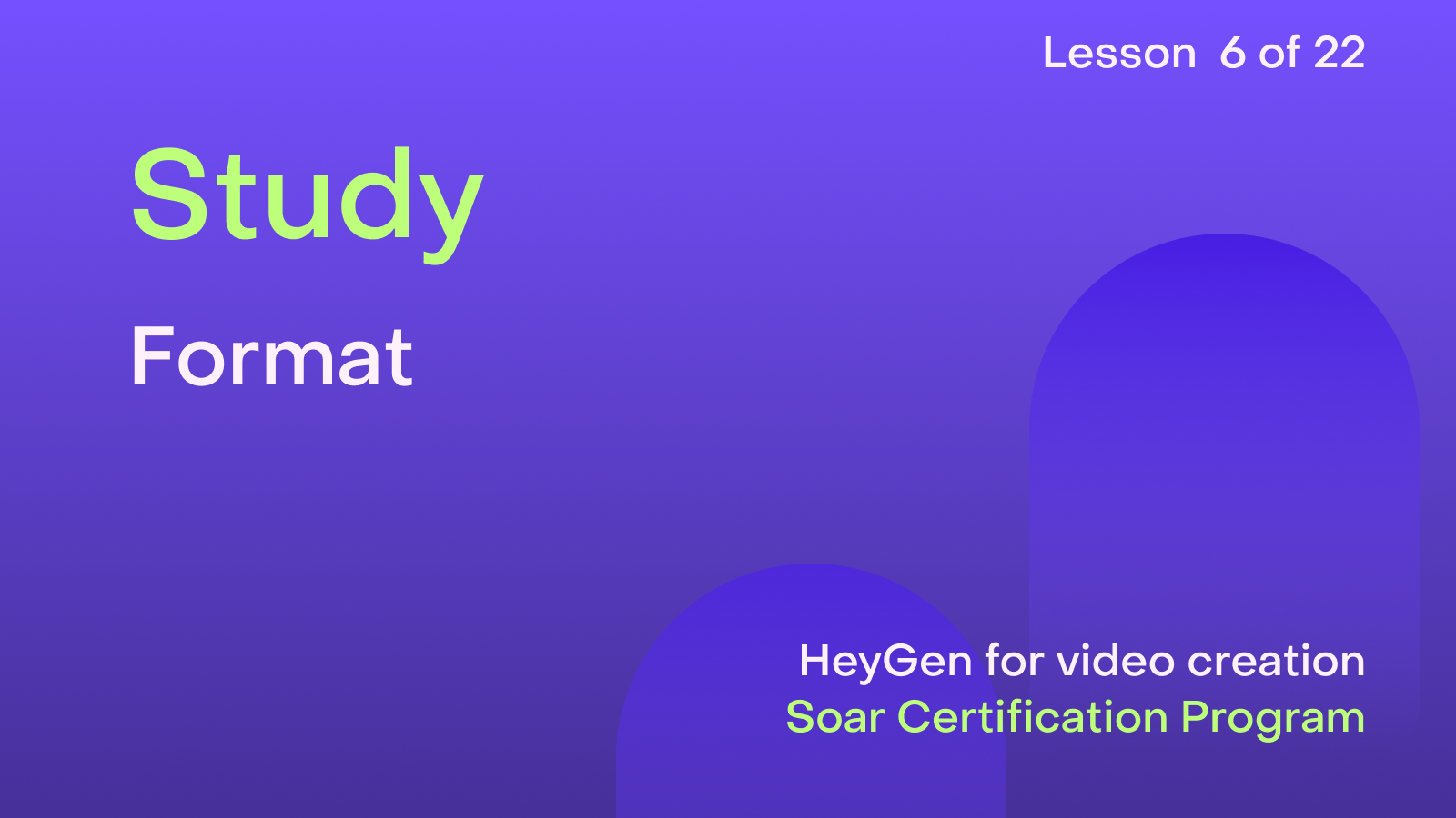 HeyGen Academy Foundations - Study: Format