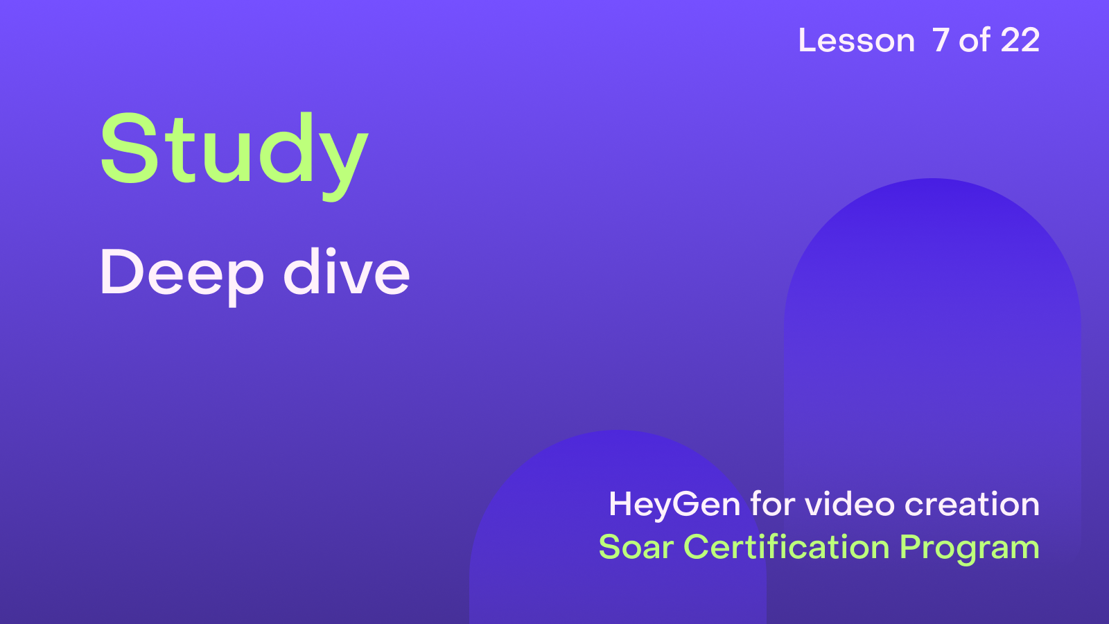 HeyGen Academy Foundations - Study: Deep Dive