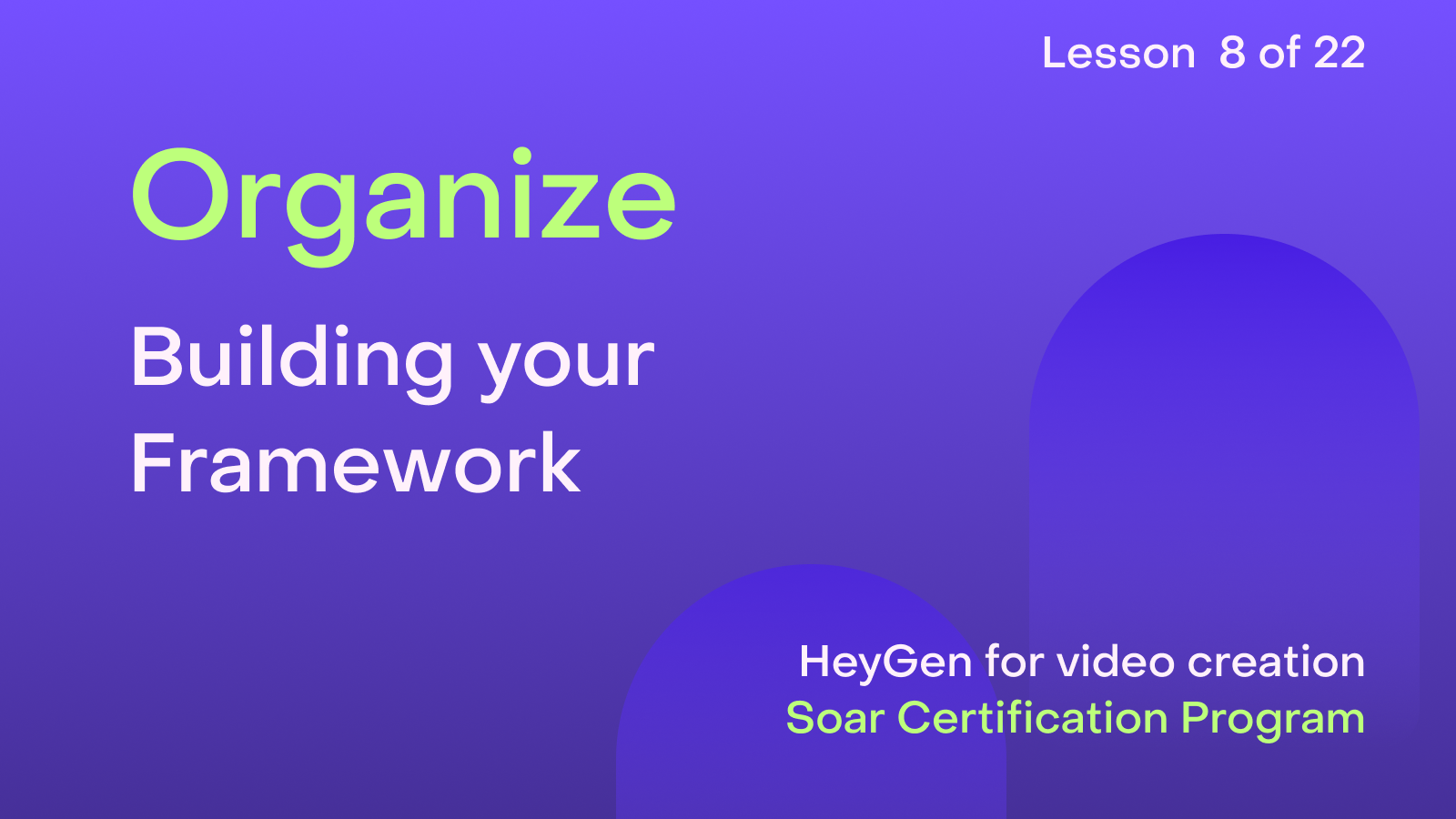 HeyGen Academy Foundations - Organize: Building your framework