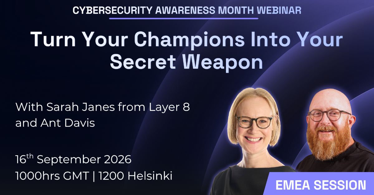 Maximising Security Champions: A Cybersecurity Awareness Month Playbook (UK/EU)