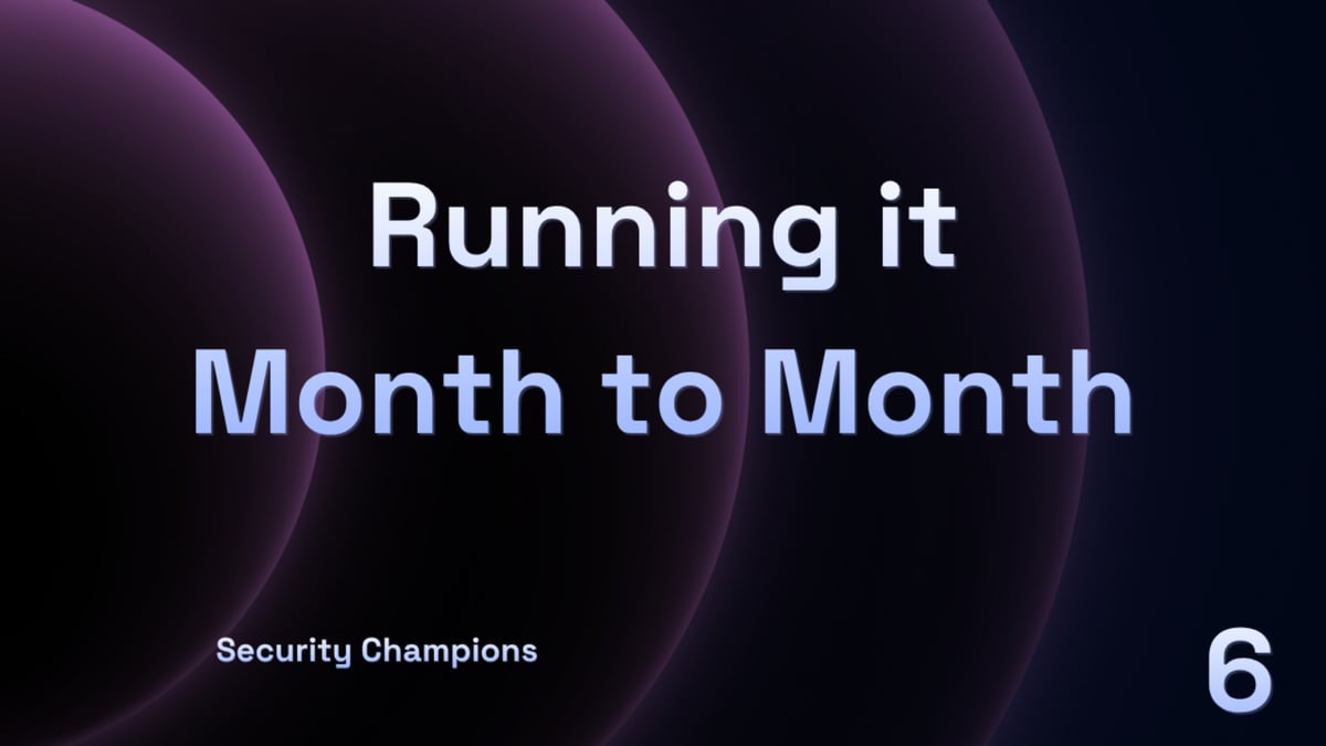 Running it Month to Month