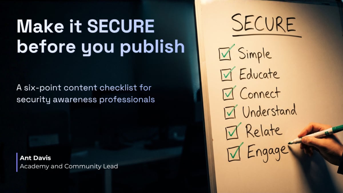 SECURE - A Content Checklist