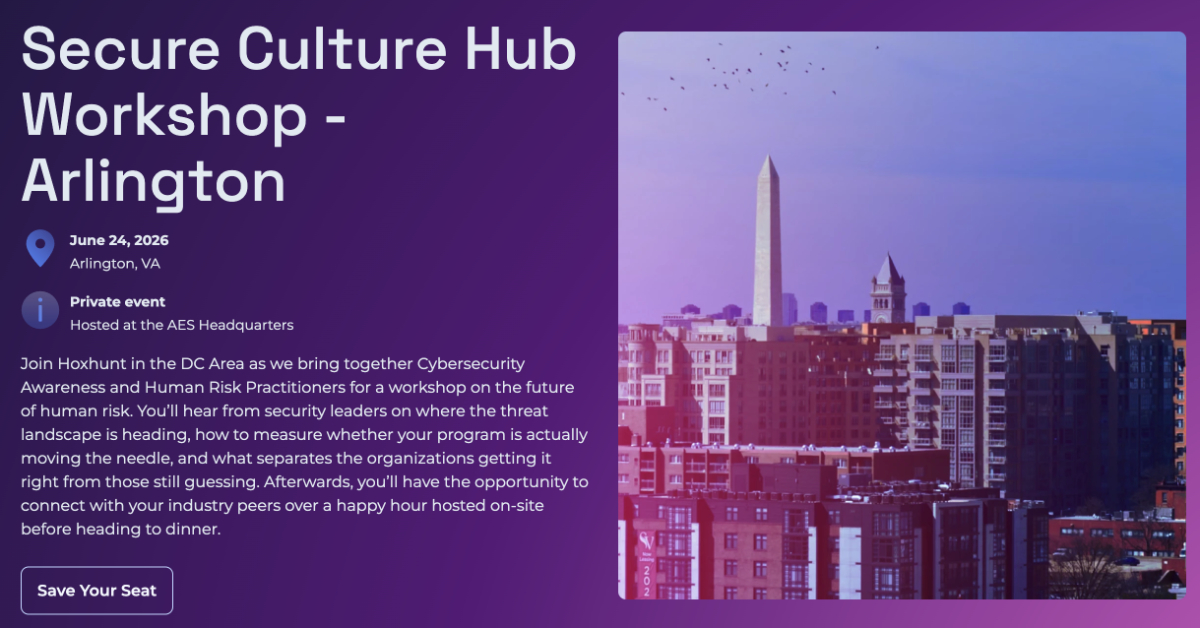 Secure Culture Hub Workshop - Arlington