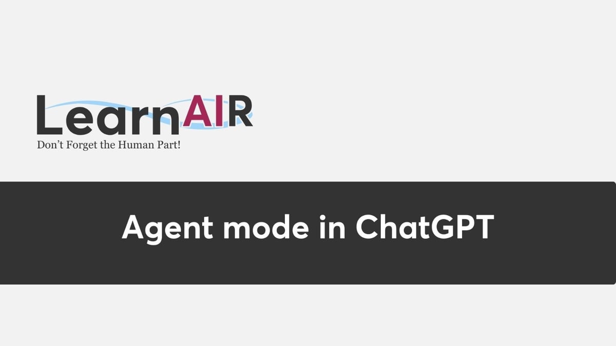 Agent mode in ChatGPT