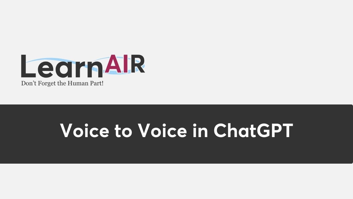 Voice to Voice in ChatGPT