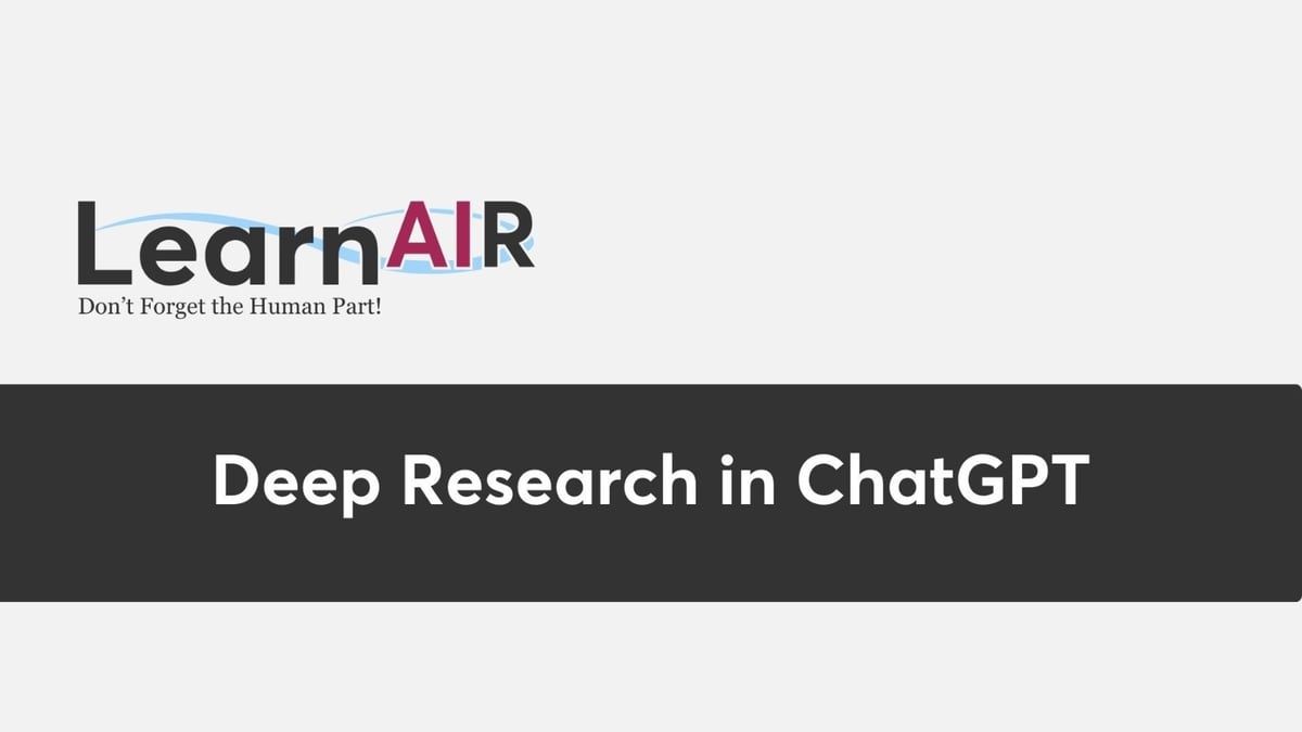 Deep Research in ChatGPT