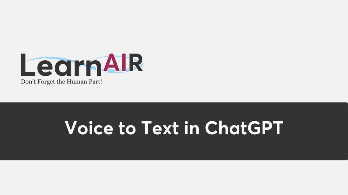 Voice to Text in ChatGPT