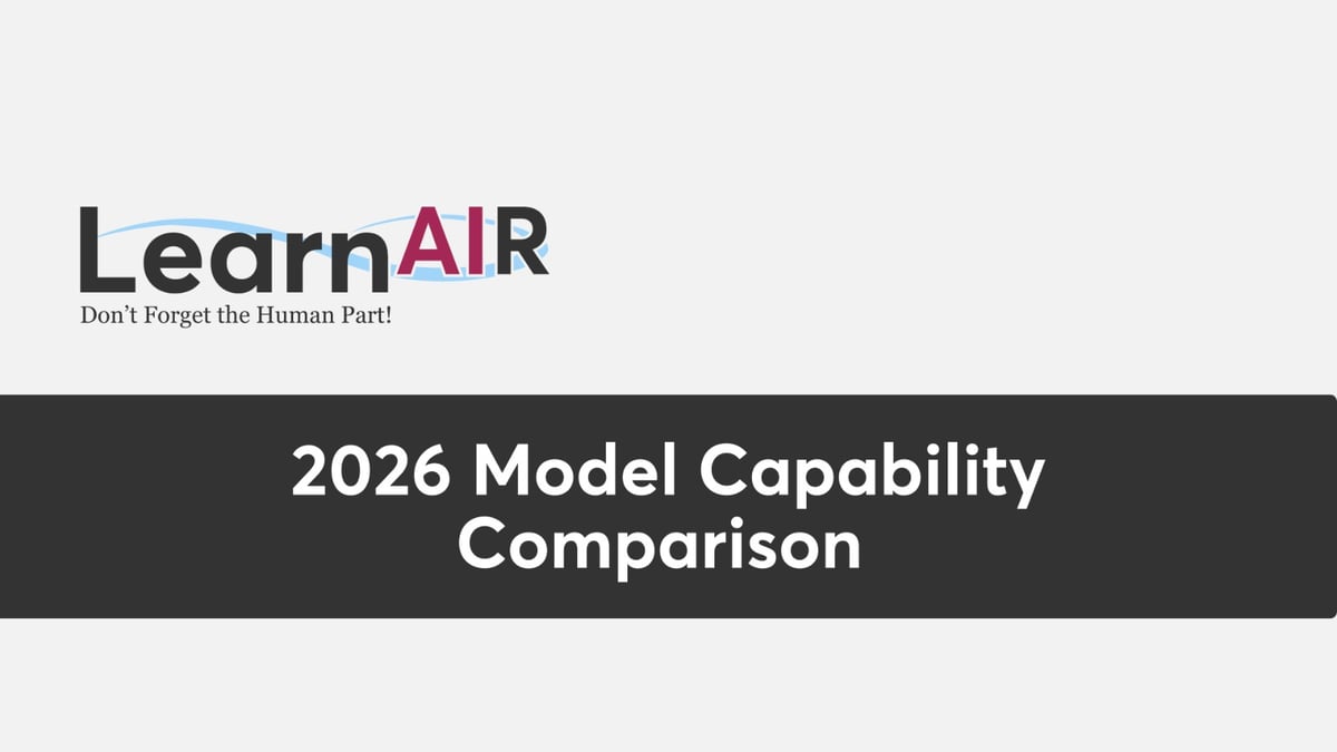 2026 Model Capability Comparison 