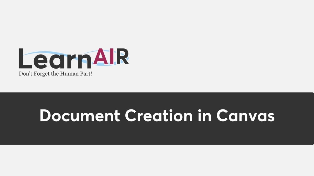 Document Creation in Canvas