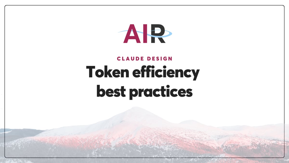 Claude Design: Token efficiency best practices