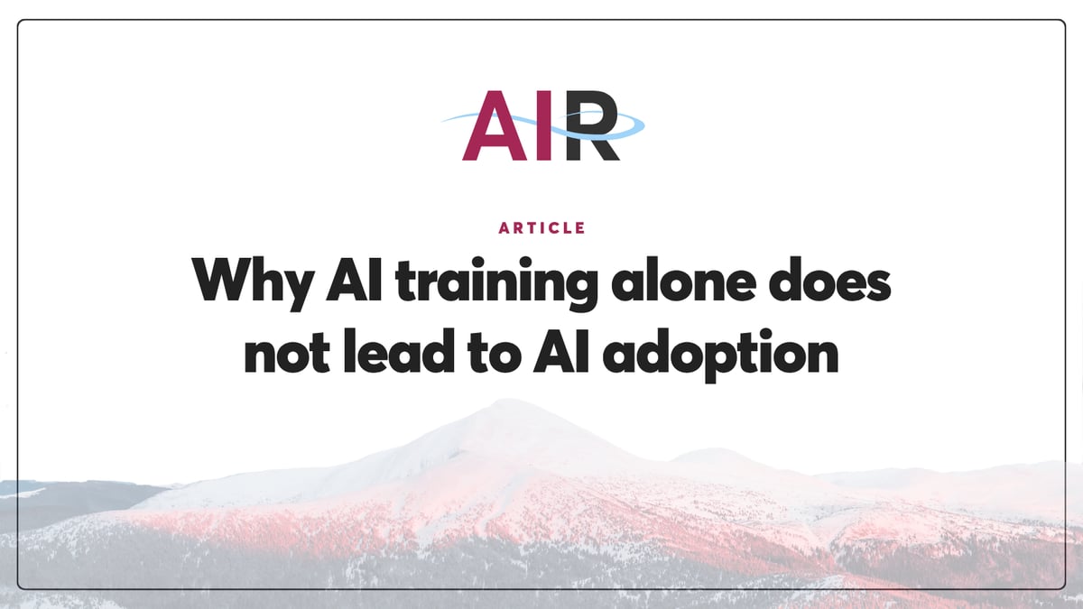 Why AI training alone does not lead to AI adoption
