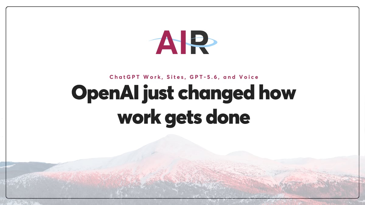 OpenAI Just Changed How Work Gets Done