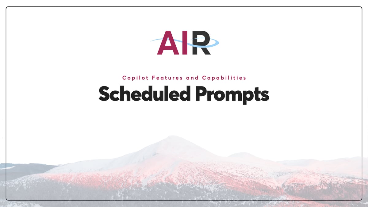 Copilot Scheduled Prompts