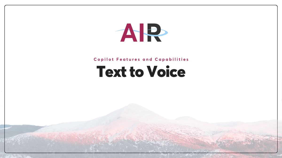 Text to Voice in Copilot