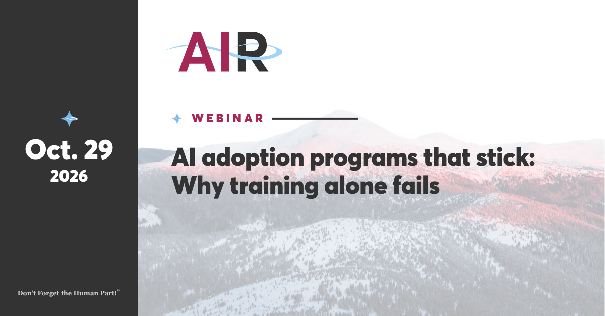 AI Adoption Programs That Stick: Why Training Alone Fails