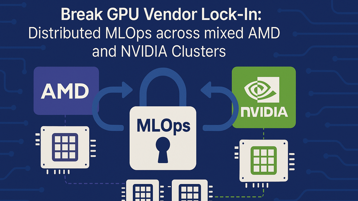Distributed Training in MLOps Break GPU Vendor Lock-In: Distributed MLOps across mixed AMD and NVIDIA Clusters