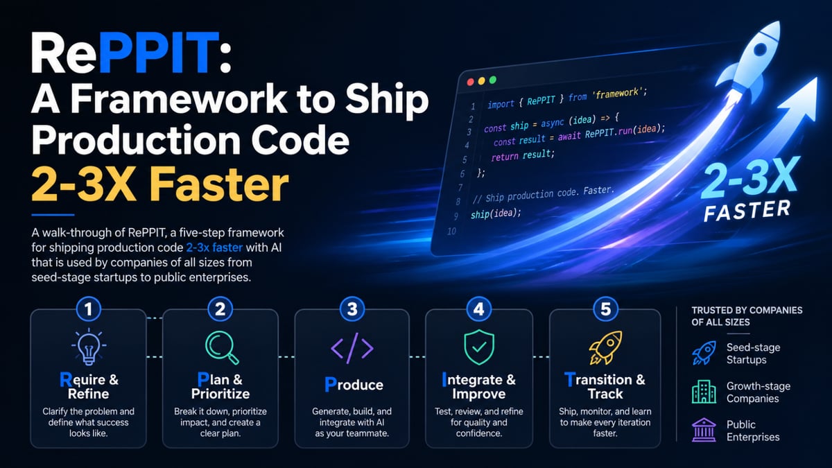 RePPIT: A Framework to Ship Production Code 2-3X Faster