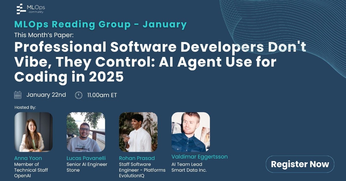 MLOps Reading Group January: Agent Use for Coding in 2025