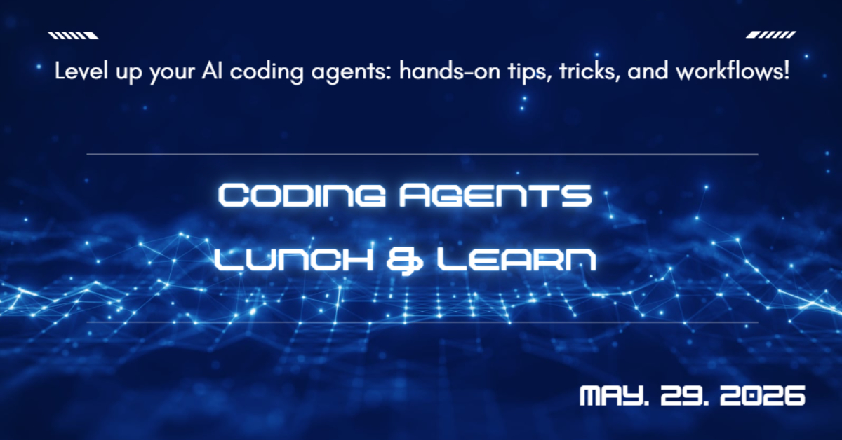 Coding Agents Lunch & Learn Session 13 — Collaborative Coding Agents, Workflows & Community Show-and