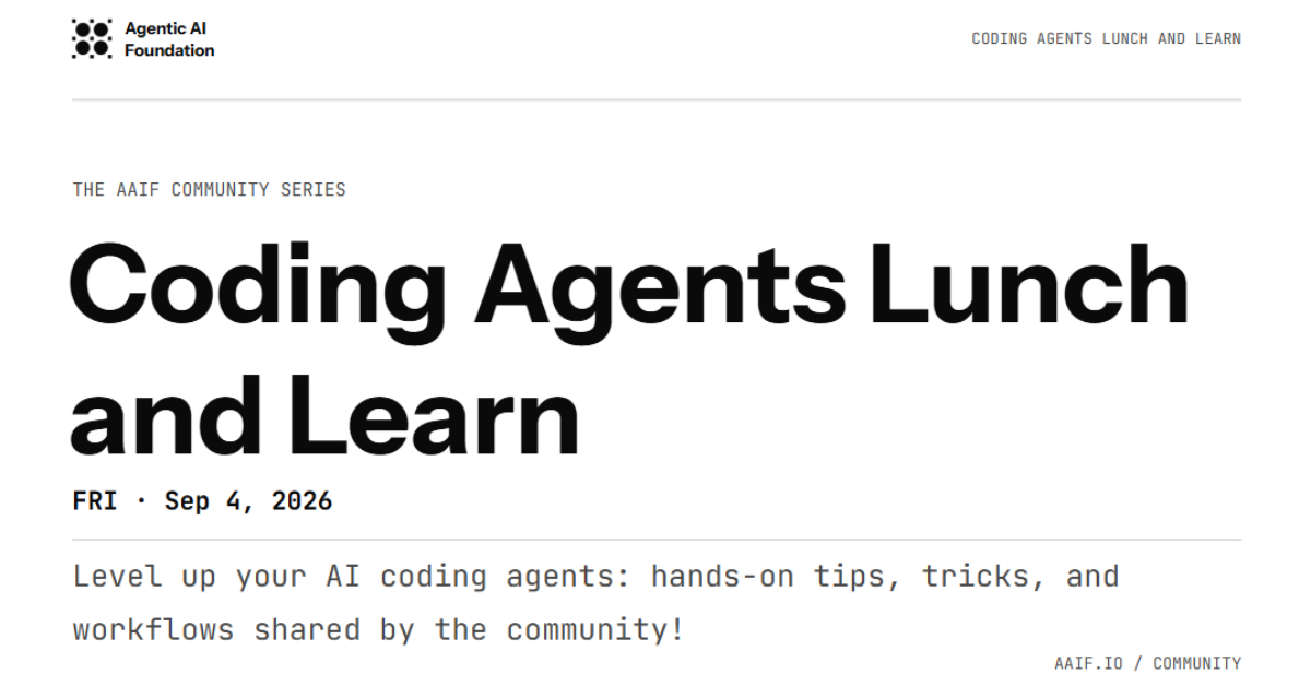 Coding Agents Lunch & Learn Session 23: What’s New in Coding Agents?