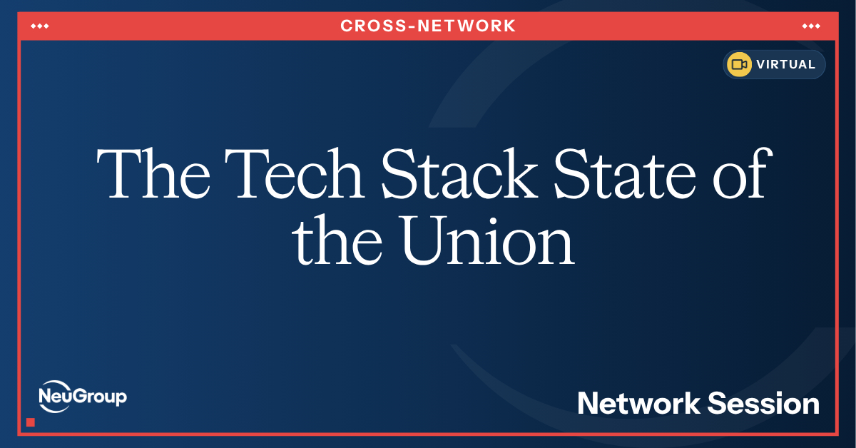 NeuGroup for Technology Advancement | The Tech Stack State of the Union