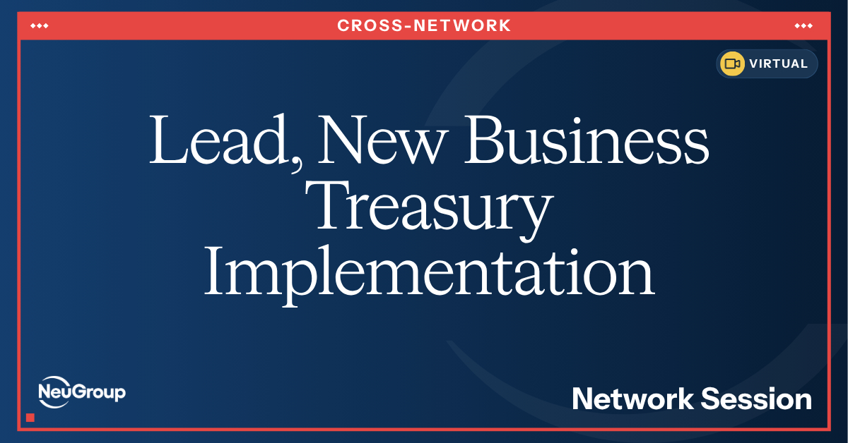 Lead, New Business Treasury Implementation
