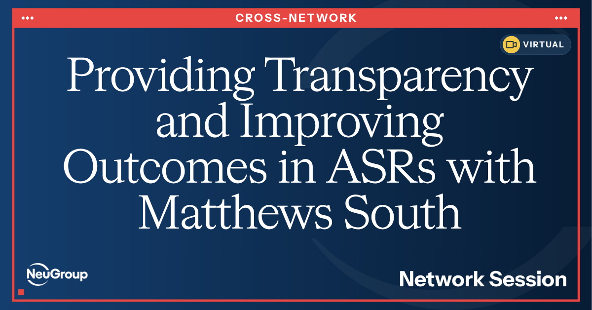 Providing Transparency and Improving Outcomes in ASRs with Matthews South