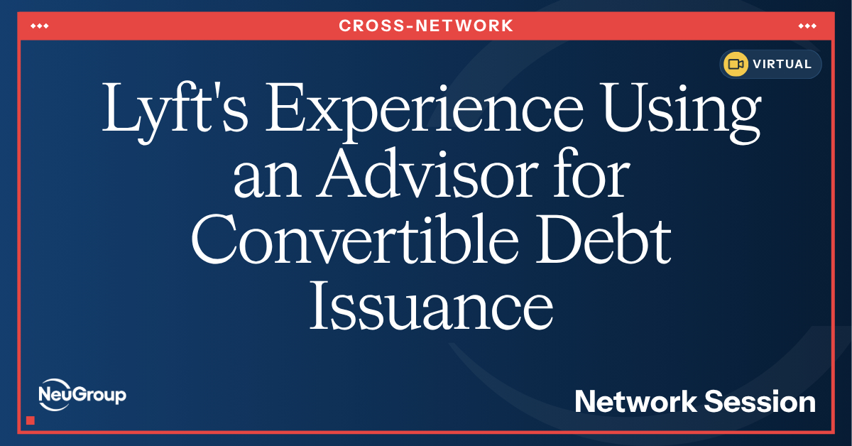 Lyft's Experience Using an Advisor for Convertible Debt Issuance