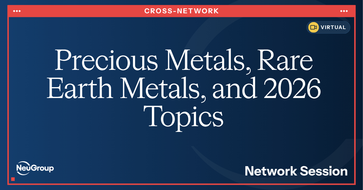 NeuGroup for Commodities | Precious Metals, Rare Earth Metals, and 2026 Topics