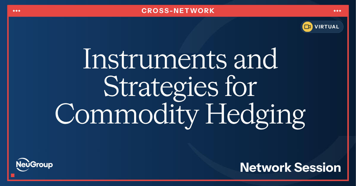 NeuGroup for Commodities | Instruments and Strategies for Commodity Hedging