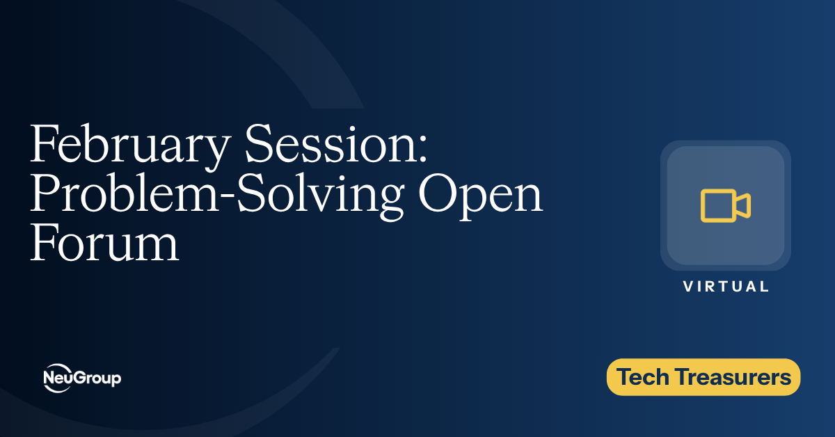 Tech Treasurers | February Session: Problem-Solving Open Forum