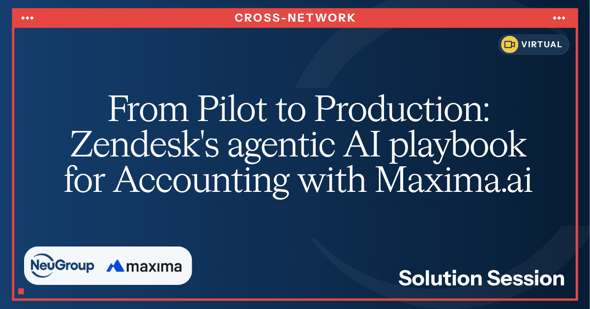 From Pilot to Production: Zendesk's agentic AI playbook for Accounting with Maxima.ai