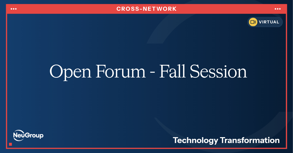 Open Forum - Fall Session