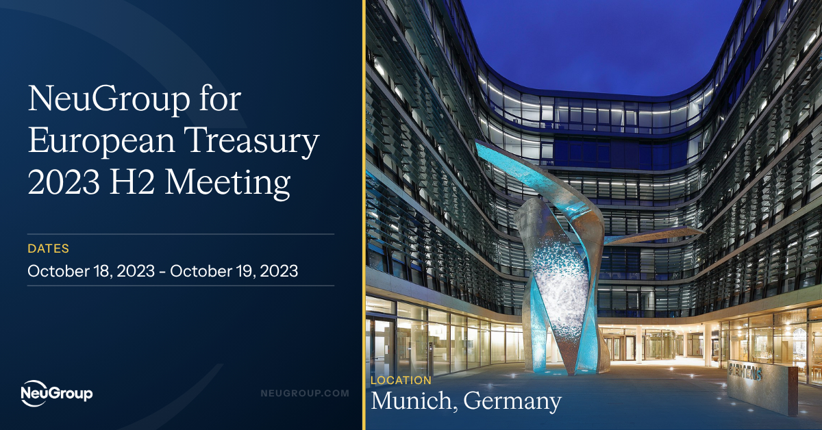NeuGroup for European Treasury 2023 H2 Meeting