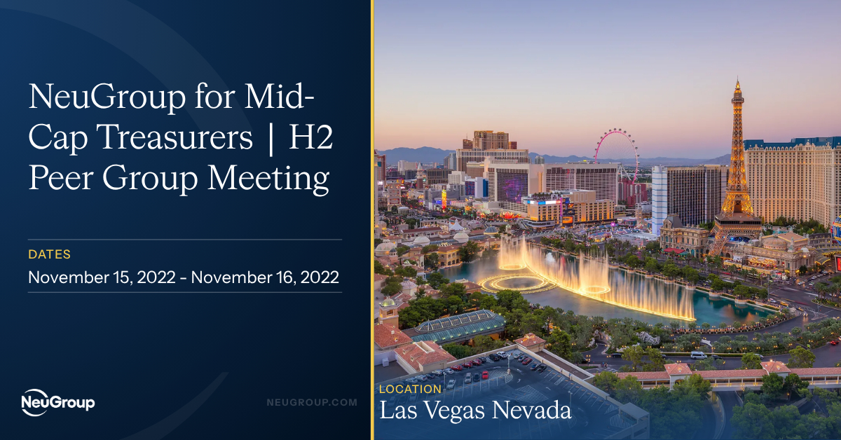 NeuGroup for Mid-Cap Treasurers | H2 Peer Group Meeting