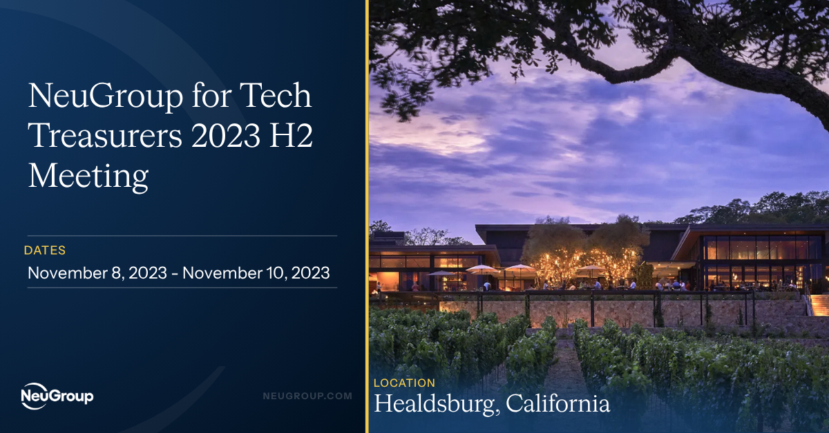 NeuGroup for Tech Treasurers 2023 H2 Meeting