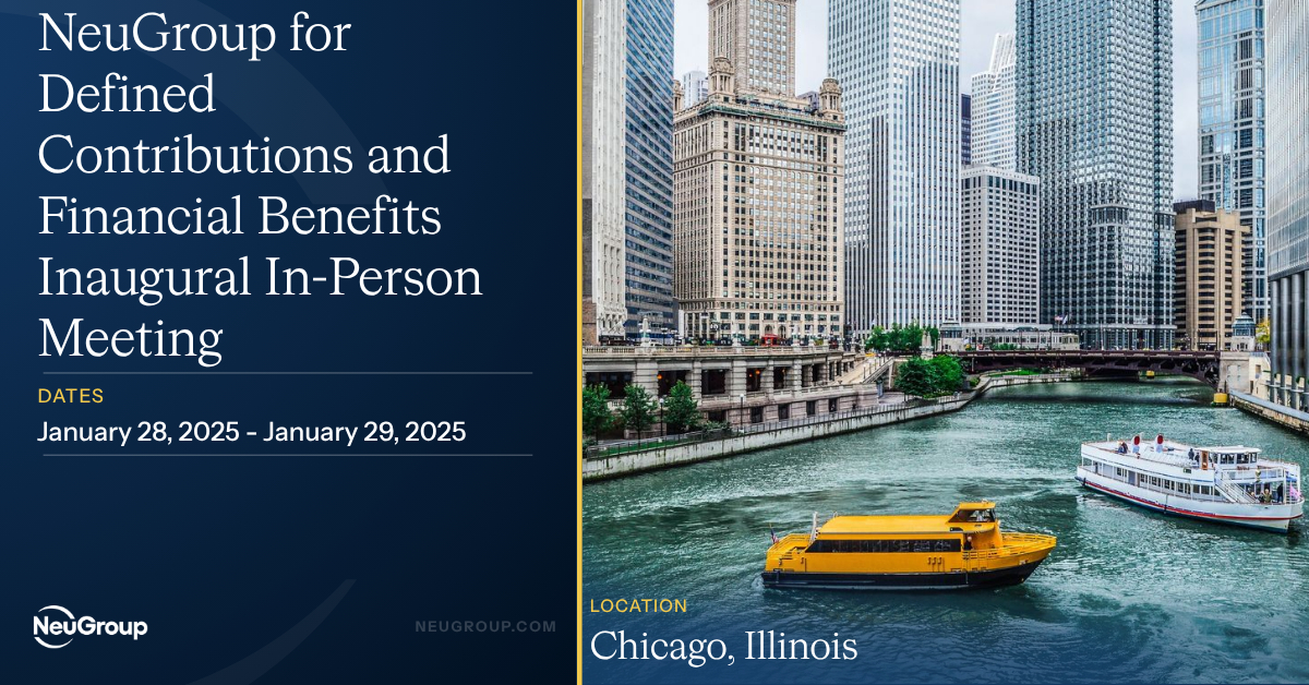 NeuGroup for Defined Contributions and Financial Benefits Inaugural In-Person Meeting