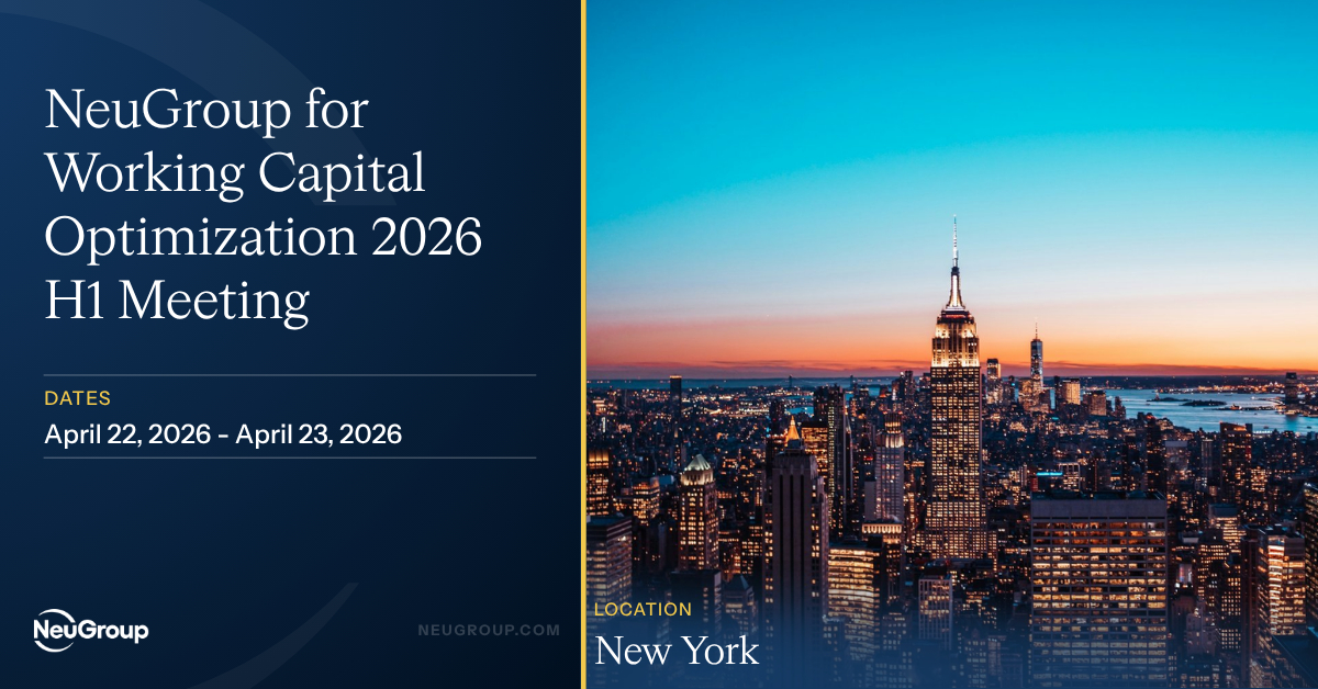 NeuGroup for Working Capital Optimization 2026 H1 Meeting