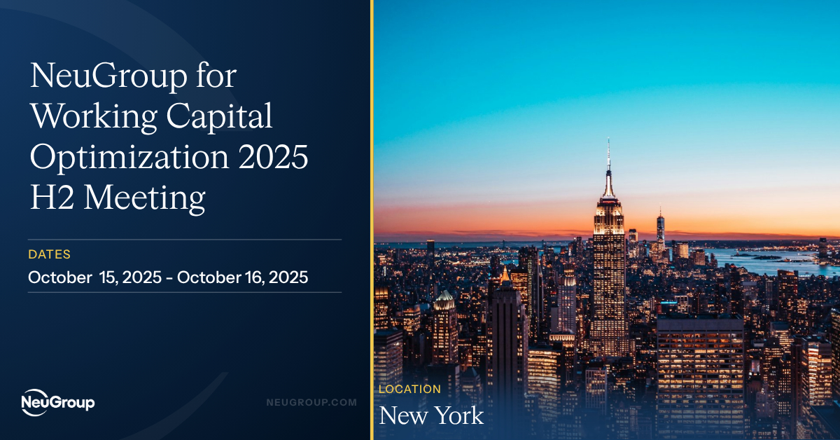 NeuGroup for Working Capital Optimization 2025 H2 Meeting